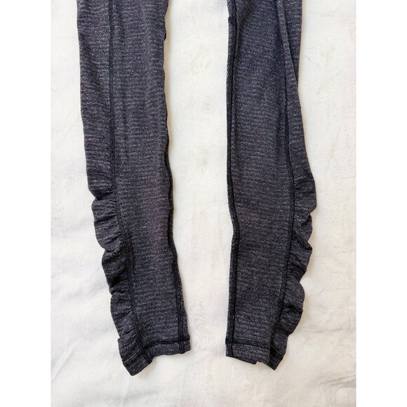Lululemon Rulu Speed Tight Leggings Black Heathered Gray Size 4 EUC - Picture 13 of 15